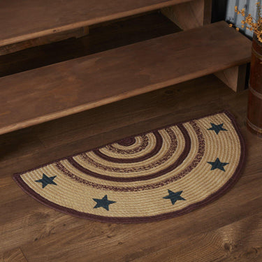 Potomac Jute Braided Rug Half Circle Stencil Stars 16.5